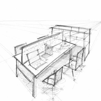 croquis espace de travail